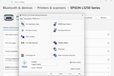 Epson printhead cleaning process