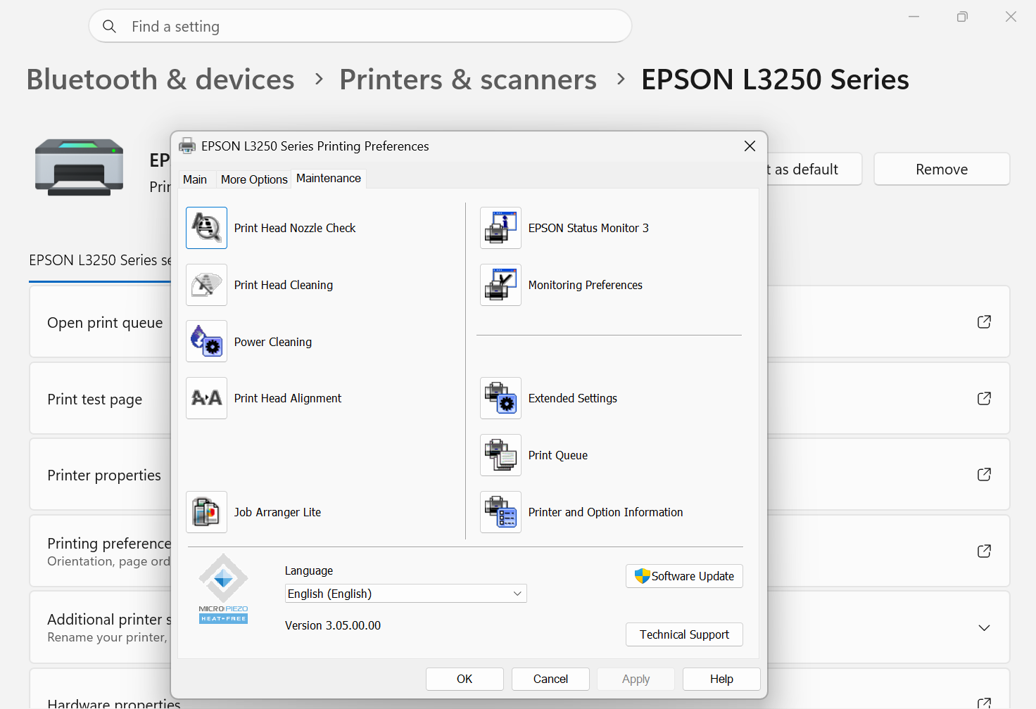 Epson printhead cleaning process